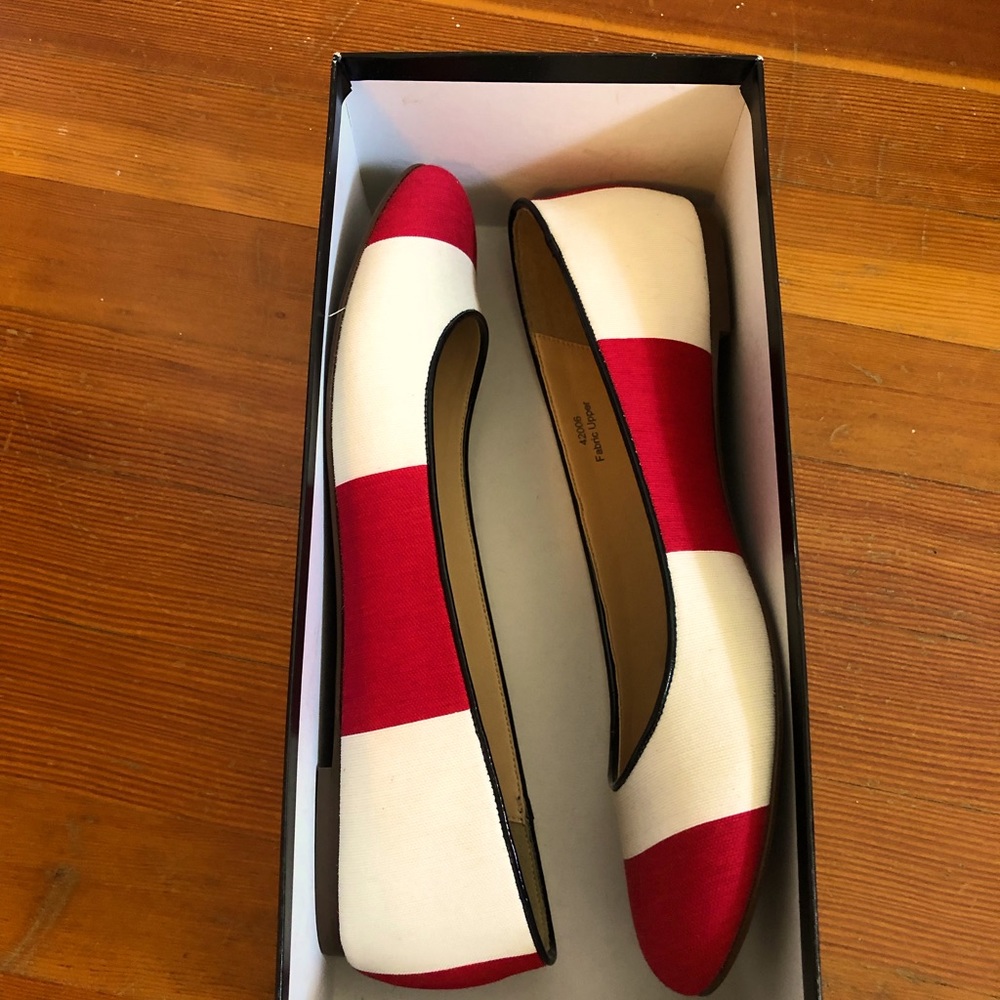 J.Crew Nora Stripe Ballet Flats - brand new in the box.